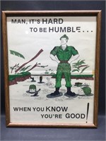 Vintage Army Morale Print. 17x21