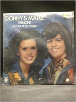 Autographed Donny & Marie Osmond LP. Make The