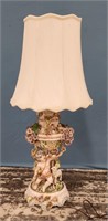 Antique Marked 1839- Italian Porcelain Lamp