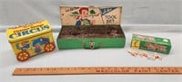 Curious George Tin Bank / JR Ace Tool Box Only /
