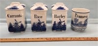 (3) Cannisters - Blue Dutch - Made in Germany