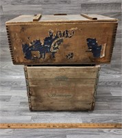 Vintage Canada Dry Crate & Lidded Fruit Crate