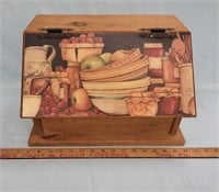 Painted Wooden Bread Box