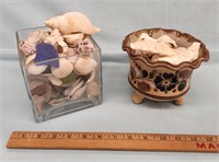 Quantity of Sea Shells in Glass Containters