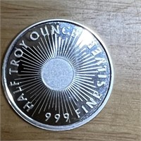 1/2 Troy Oz .999 Sunshine Minting Round