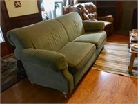 Green Sofa Couch  84" Long