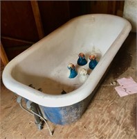 5'  Antique Enameled Cast Iron Bath Tub & Feet