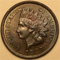 1887 1C INDIAN 1C MS63 BN