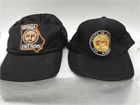 Vintage Ga State Patrol / Ga Fire Academy Hats