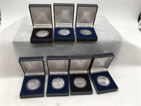 Lot Of 7 Dale Earnhardt Medallion Coins