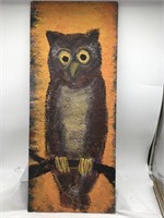 Large Ronnie Williams 2012 Folk Art OWL Painting