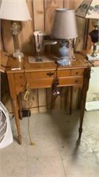 Sewing machine in cabinet