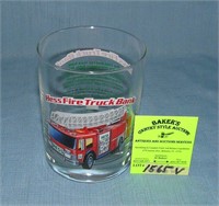 Vintage Hess Fire Truck bank promotional drinking