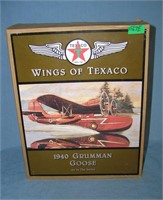Vintage Texaco 1940 Grumnan Goose airplane Bank