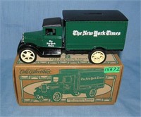 Vintage NY Times cast metal advertising Delivery t