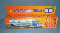 Vintage Sunoco advertising tanker truck bank