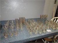 Vintage Libby Gold Leaf Glassware