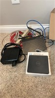 DELL DVD DRIVE,ROUTER AND POWER STRIPS