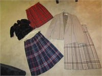 vintage wool skirts & clothes