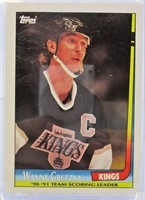 1991 Topps Wayne Gretzky No 10 Hockey Card