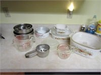 all pyrex,pans & baking dishes