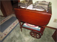 tea cart & all items on it