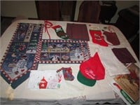christmas items & rug