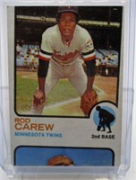 1973 Topps Rod Carew Misscut Error Baseball Card
