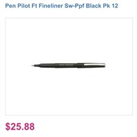 Pen Pilot Ft Fineliner Black Pk 12


Pilot