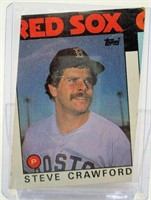 1986 Topps Steve Crawford Misscut Error Card