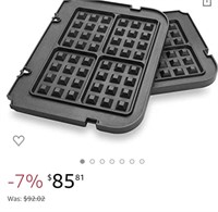 Gvode Waffle Plates for Cuisinart Griddler GR-4N