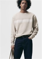 Zara Mens Sz XL Round neck sweatshirt with long
