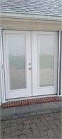 DOUBLE DOOR PATIO DOOR W/ SCREEN & FRAME