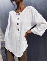Size M womens blouse - white - shein
