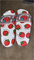 Size 12/13 (kids) strawberry slide sandals