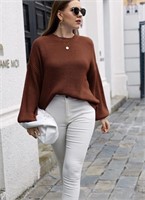 Size 2XL knit sweater - rust - shein