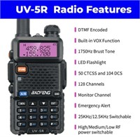 Baofeng UV-5R 8w walkie talkie *UNTESTED*