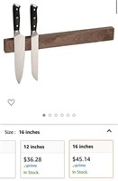 Walnut Magnetic Knife Holder for Wall- Powerful