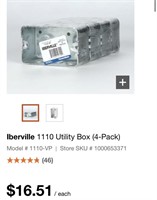Iberville 1110 Utility Box (4-Pack) & x3