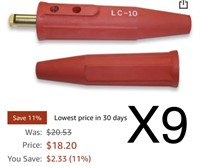 X9 US Forge Welding Red Cable Connectors No.4