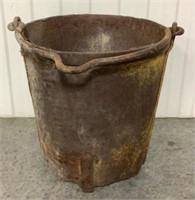 Cast Iron Vintage Mining Bucket