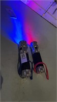 Red and blue flashlight pair