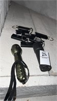 Lot of two small flashlights and seven mini