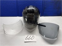 HJC Motorcycle Helmet with 2 spare visors
