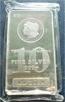 10 oz Morgan Design Silver Bar