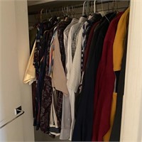 Clothing in Bedroom Closet