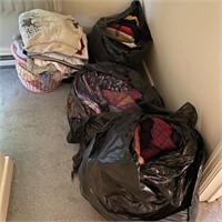 Clothing in Basket & Bags in Upstairs Hallway
