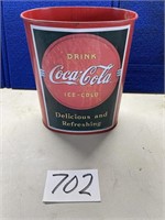 Coca-Cola Tin Trash Can