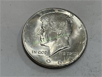 1964 d BU Kennedy Half Dollar