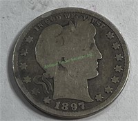 1897 Better Date Barber Quarter